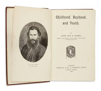 [TOLSTOY, LEO.] Tolstoi, Lyof N. Childhood, Boyhood, and Youth.